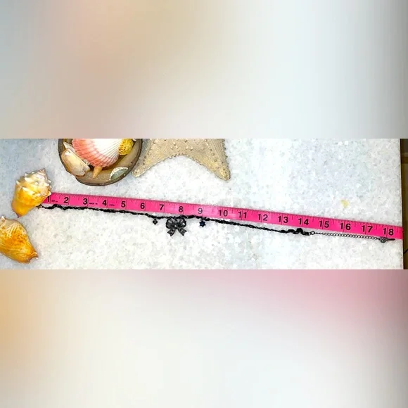 Betsey Johnson Bow Charm Necklace with Key & Gem Accents - Picture 4 of 4